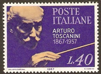 Italy 1967 Toscanini Anniversary Stamp. SG1172.