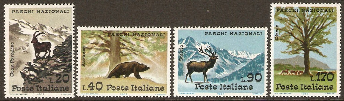 Italy 1967 National Parks Set. SG1177-SG1180.
