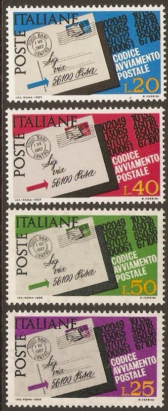 Italy 1967 Postal Codes Set. SG1188-SG1191.