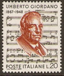 Italy 1967 Giordano Anniversary Stamp. SG1194.