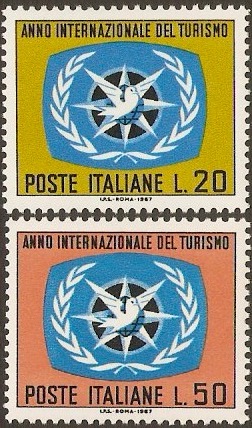 Italy 1967 Tourist Year Set. SG1196-SG1197.