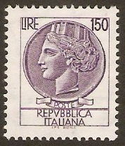 Italy 1968 150l Deep violet. SG1217a.