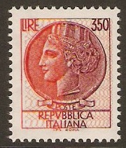 Italy 1968 350l Orange-verm, crimson and orange-yell. SG1219a.