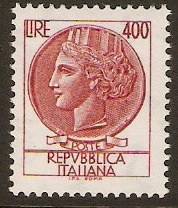 Italy 1968 400l Scarlet. SG1219b.