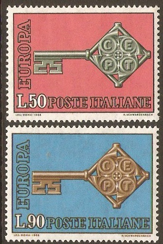 Italy 1968 Europa Set. SG1221-SG1222.