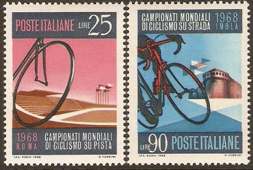 Italy 1968 Cycling Championships Set. SG1228-SG1229.