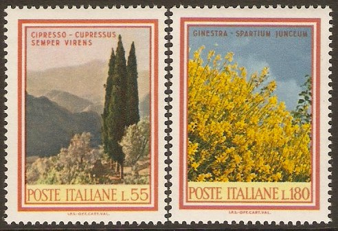Italy 1968 Trees New Values Set. SG1241-SG1242.