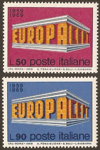 Italy 1969 Europa Set. SG1244-SG1245.