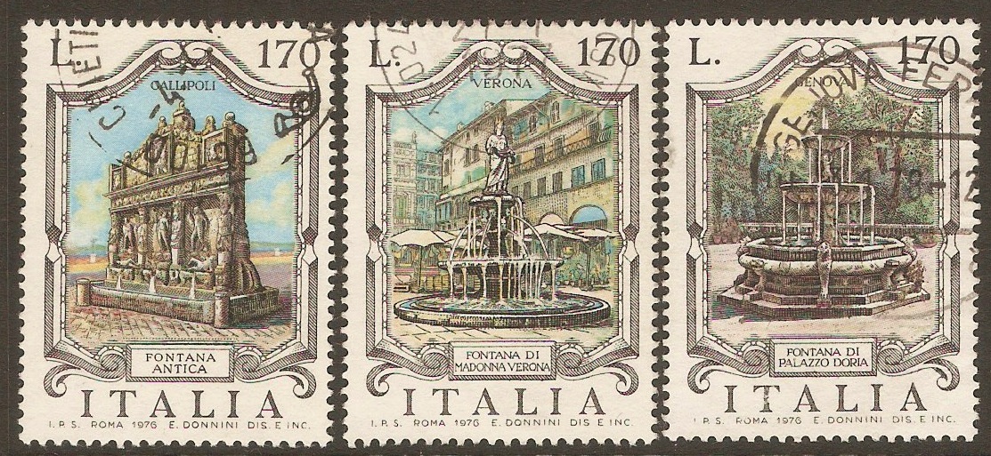 Italy 1976 Italian Fountains set (4th. Series). SG1503-SG1505.