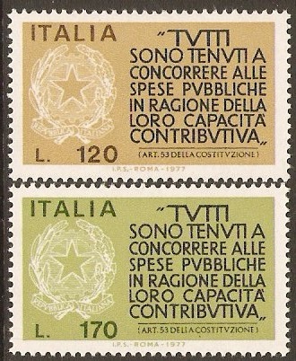 Italy 1977 Taxpayers Encouragement Set. SG1511-SG1512.