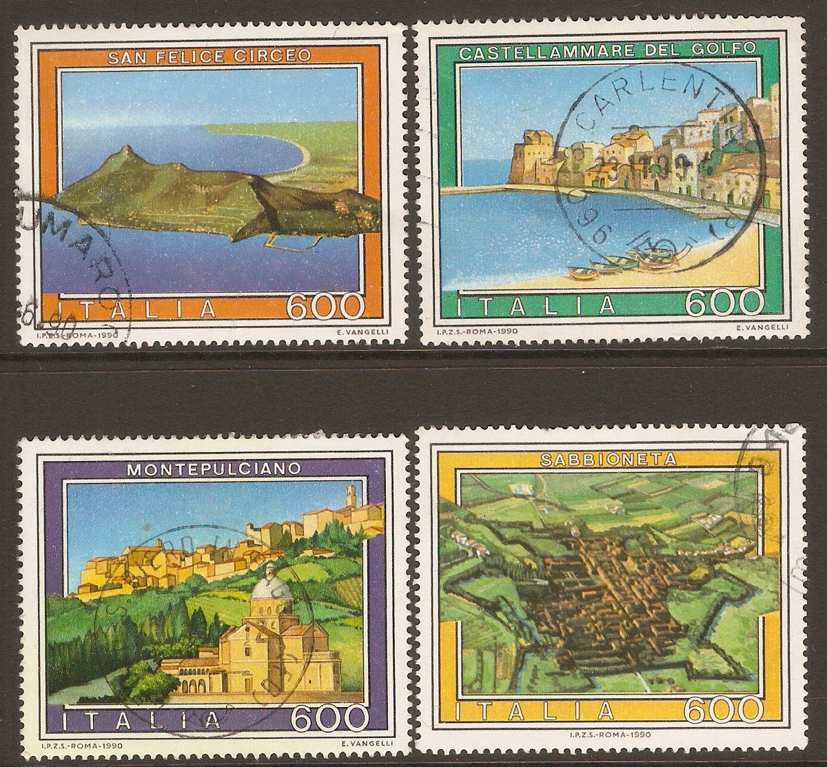 Italy 1990 Tourist Publicity set (17th. Series). SG2088-SG2091.