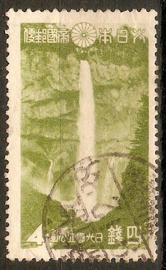 Japan 1938 4s Green - Nikko National Park series. SG341.