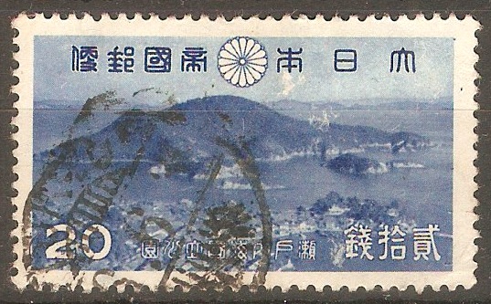 Japan 1939 20s Blue - Daisen and Setonaikai Nat. Parks. SG348.