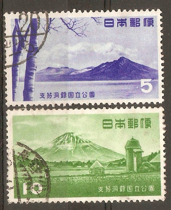 Japan 1953 Shikotsu-Toya National Park set. SG704-SG705.