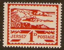 Jersey 1943 1d Red. SG4.