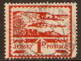 Jersey 1943 1d Red. SG4.
