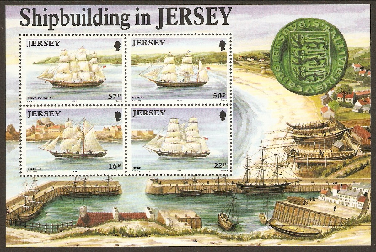 Jersey 1992 Shipbuilding Sheet. SGMS583.