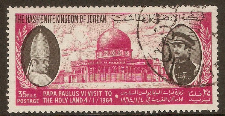 Jordan 1963 35f Papal Visit series. SG565.