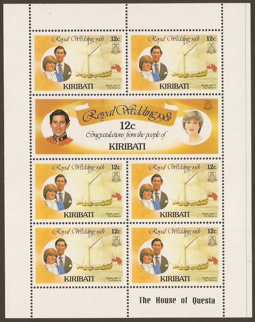 Kiribati 1981 Royal Wedding Stamps Set. SG149-SG150.