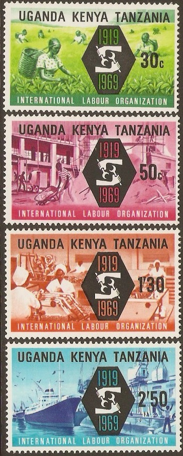 Kenya, Uganda and Tanzania 1969 ILO Anniversary Set. SG260-SG263