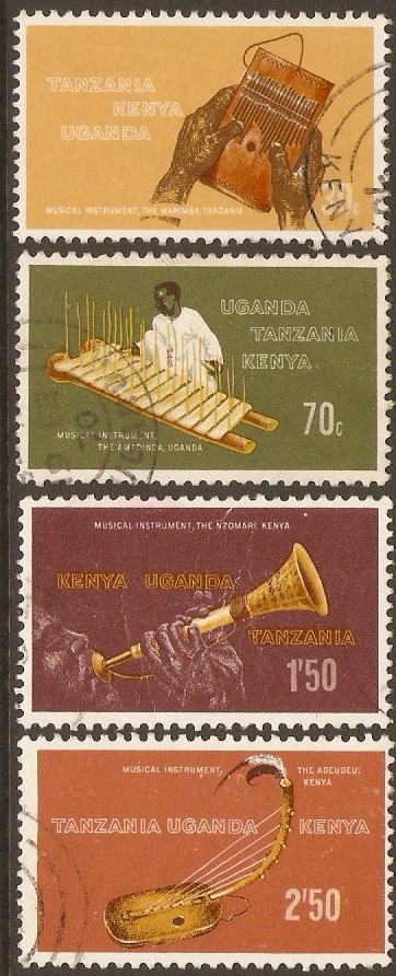 Kenya, Uganda and Tanzania 1970 Musical Instr. Set. SG272-SG275.