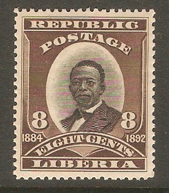 Liberia 1892 8c Black and brown. SG79.