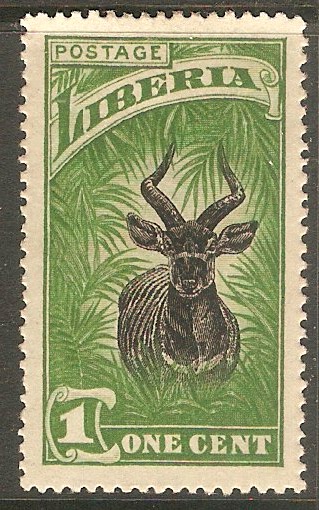 Liberia 1918 1c Black and green. SG349.