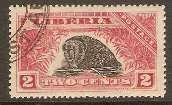 Liberia 1918 2c Black and red. SG350.