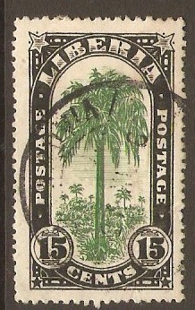Liberia 1918 15c Green and black. SG353.