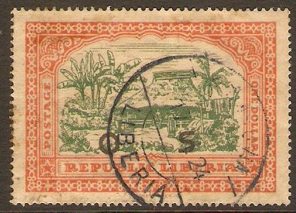 Liberia 1923 $1 Green and red - Official stamp. SGO496.