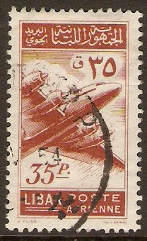 Lebanon 1953 35p Brown - Air series. SG478.