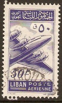 Lebanon 1953 50p Blue - Air series. SG479.