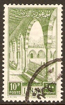 Lebanon 1954 10p Green - Beit ed-Din Palace series. SG486.
