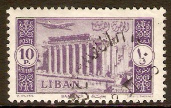 Lebanon 1954 10p Lilac - Baalbek series. SG492.