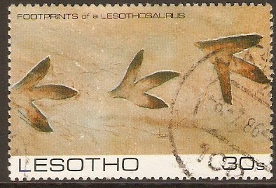 Lesotho 1984 30s Prehistoric Footprints 2nd. Series. SG597.