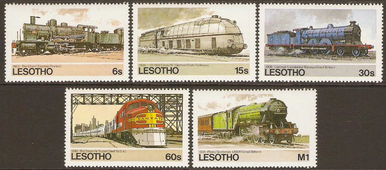 Lesotho 1984 Railways Set. SG605-SG609.