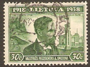 Lithuania 1939 30c Independence Anniversary series. SG429.