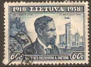 Lithuania 1939 60c Independence Anniversary series. SG431.