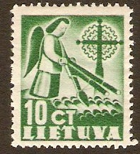 Lithuania 1940 10c Green "Liberty" Issue. SG440.