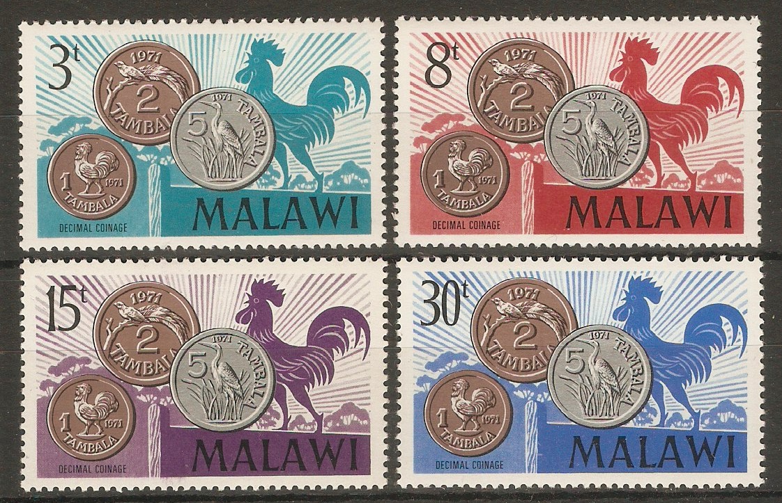 Malawi 1971 Decimal Coinage set. SG370-SG373.