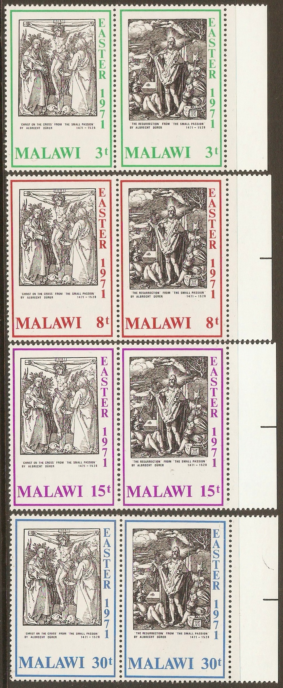 Malawi 1971 Easter Set. SG388-SG395.