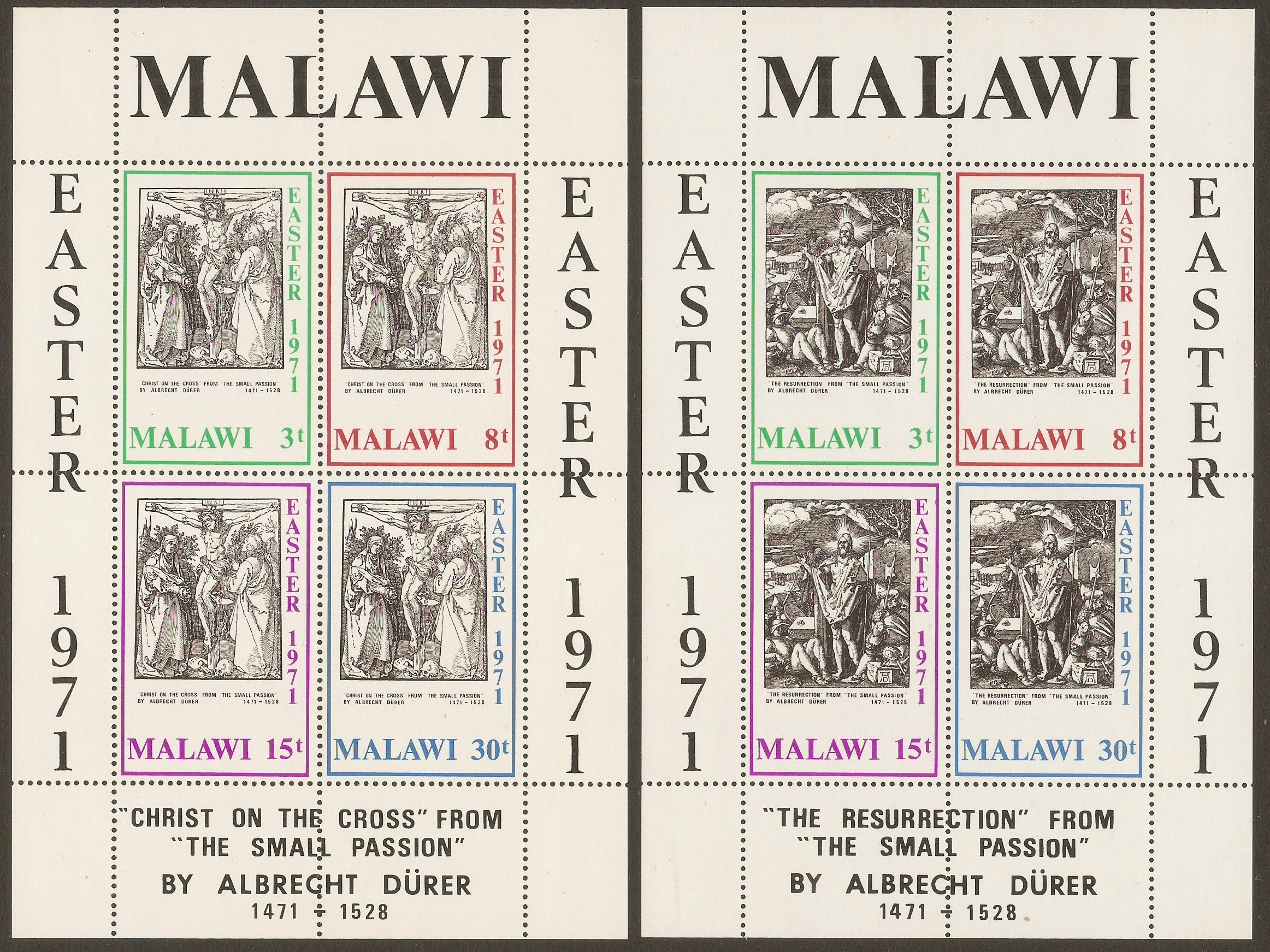 Malawi 1971 Easter Sheets. SGMS396.