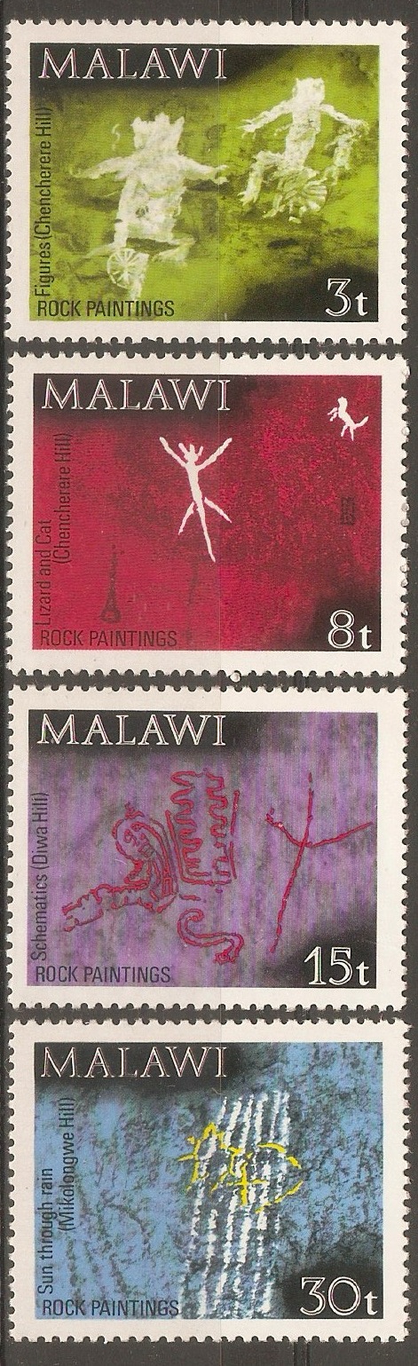 Malawi 1972 Rock Paintings set. SG413-SG416.