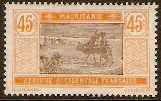 Mauritania 1913 45c Brown and orange. SG29.