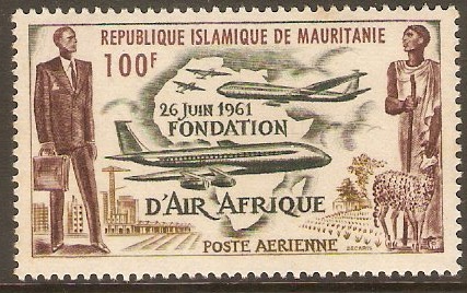 Mauritania 1962 100f Air Afrique. SG150.