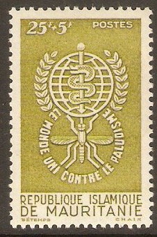 Mauritania 1962 25f +5f Malaria Eradication. SG151.