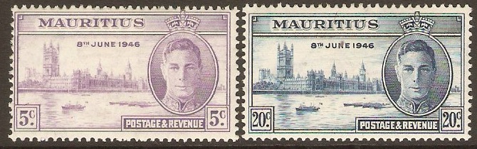 Mauritius1946 Victory Set. SG264-SG265.