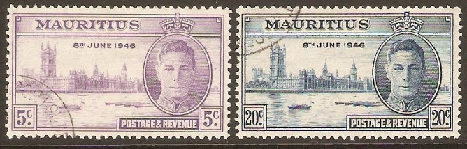 Mauritius 1946 Victory Set. SG264-SG265.