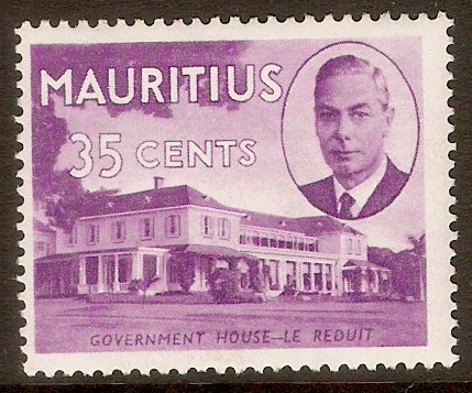 Mauritius 1950 35c Violet. SG285.