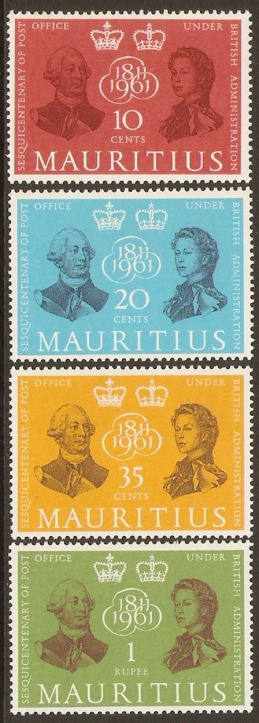 Mauritius 1961 Post Office Anniversary Set. SG307-SG310.